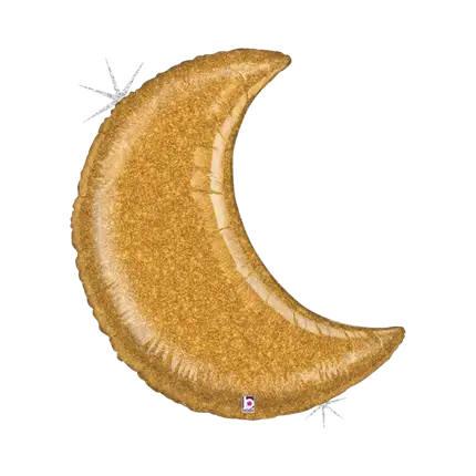 Holografischer Riesen-Gold-Mondballon 107cm