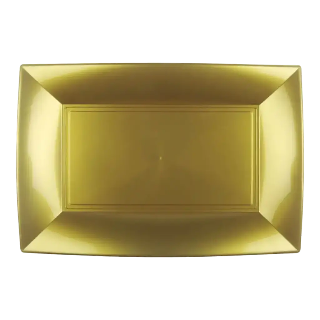 Rechteckiger Teller Gold 29x18cm - Satz von 12