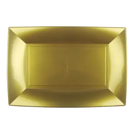Rechteckiger Teller Gold 29x18cm - Satz von 12