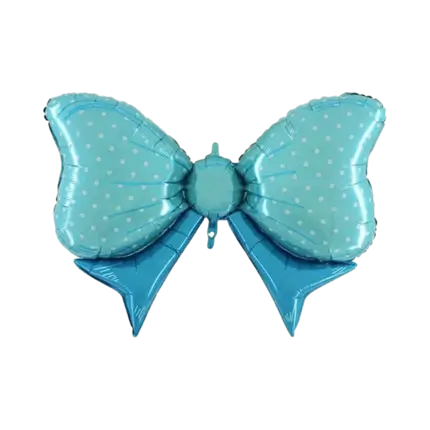 Luftballon-Fliege mit Tupfen Blau 109cm