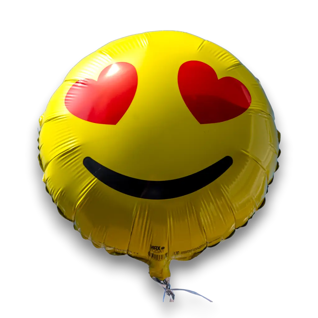 Emoji-Ballon Augen Herzen 45cm