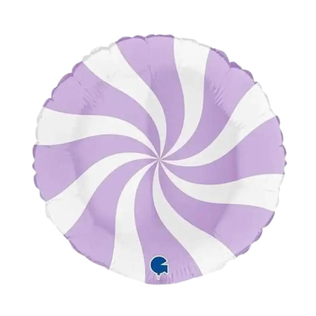 Aluminium-Ballon-Schnuller weiß und violett 46cm