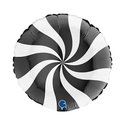 Ballon Aluminium-Schnuller Weiß und Schwarz 46cm