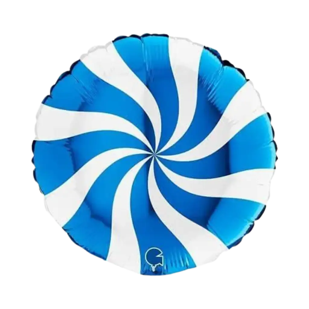 Aluminium-Ballon-Schnuller Weiß und Blau 46cm