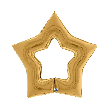 Gold Linky Star Metallballon 122cm