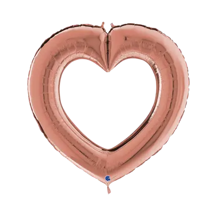 Metallkugel Linky Herz Rosa Gold 104cm