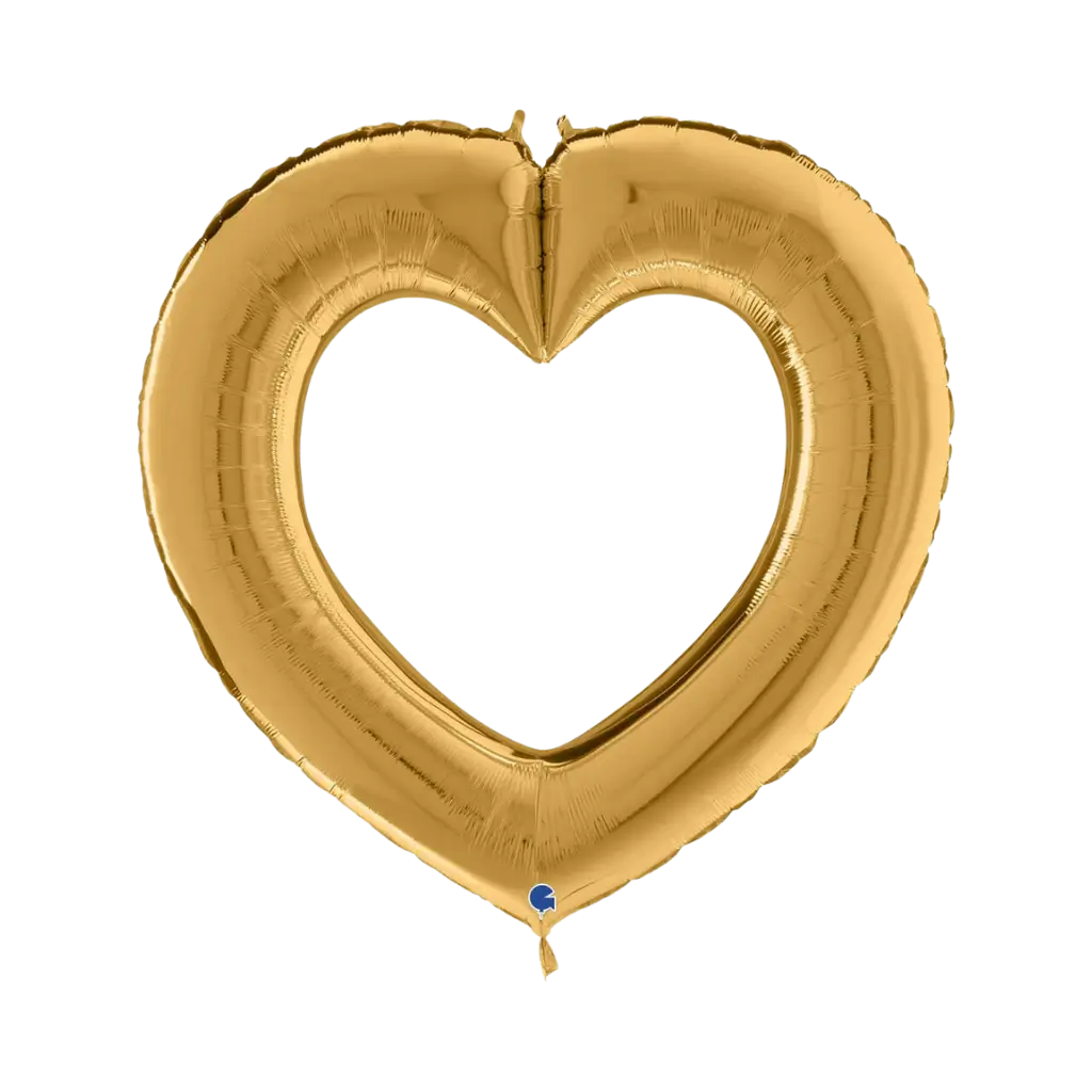 Metallballon Linky Heart Gold 104cm