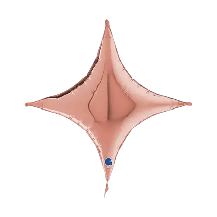 Metallischer Ballon Rose Gold Kreuz 76cm