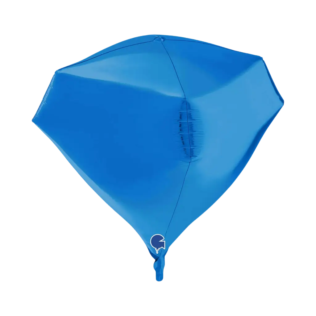 Heliumballon Blauer Diamant 4D 45cm