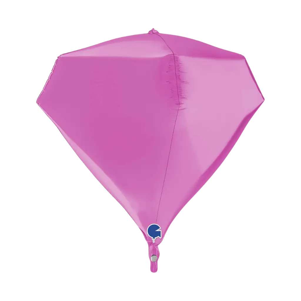 Ballon Helium Diamant Rosa 4D 45cm