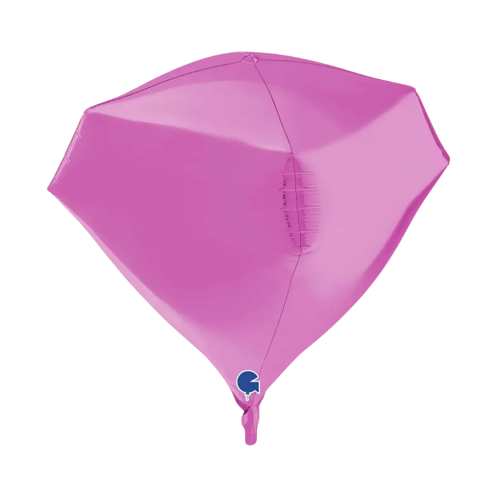 Ballon Helium Diamant Rosa 4D 45cm