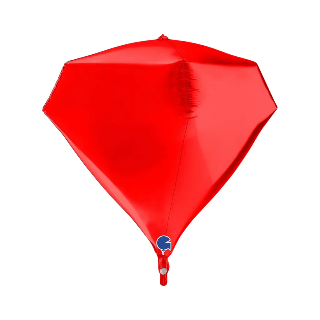 Heliumballon Roter Diamant 4D 45cm