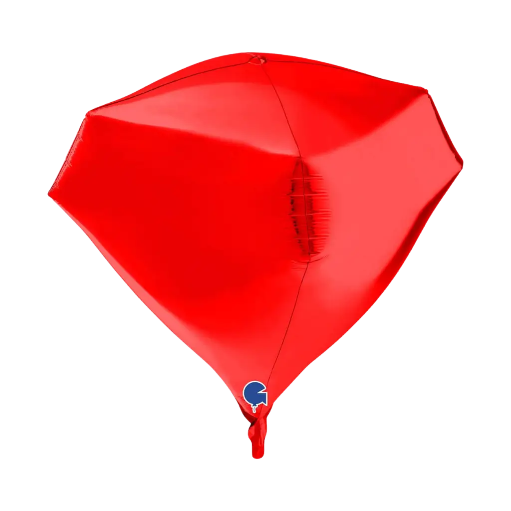 Heliumballon Roter Diamant 4D 45cm