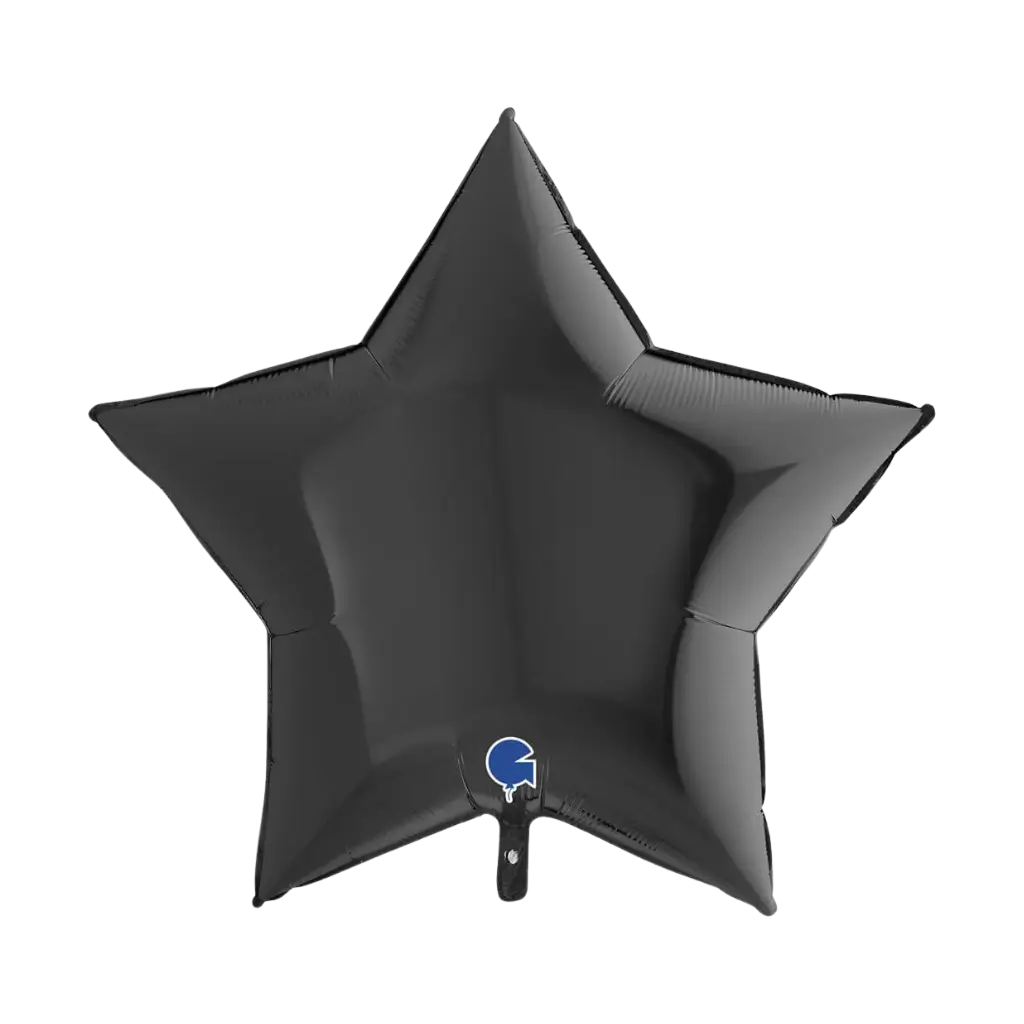 Metallstern-Ballon Schwarz 91cm