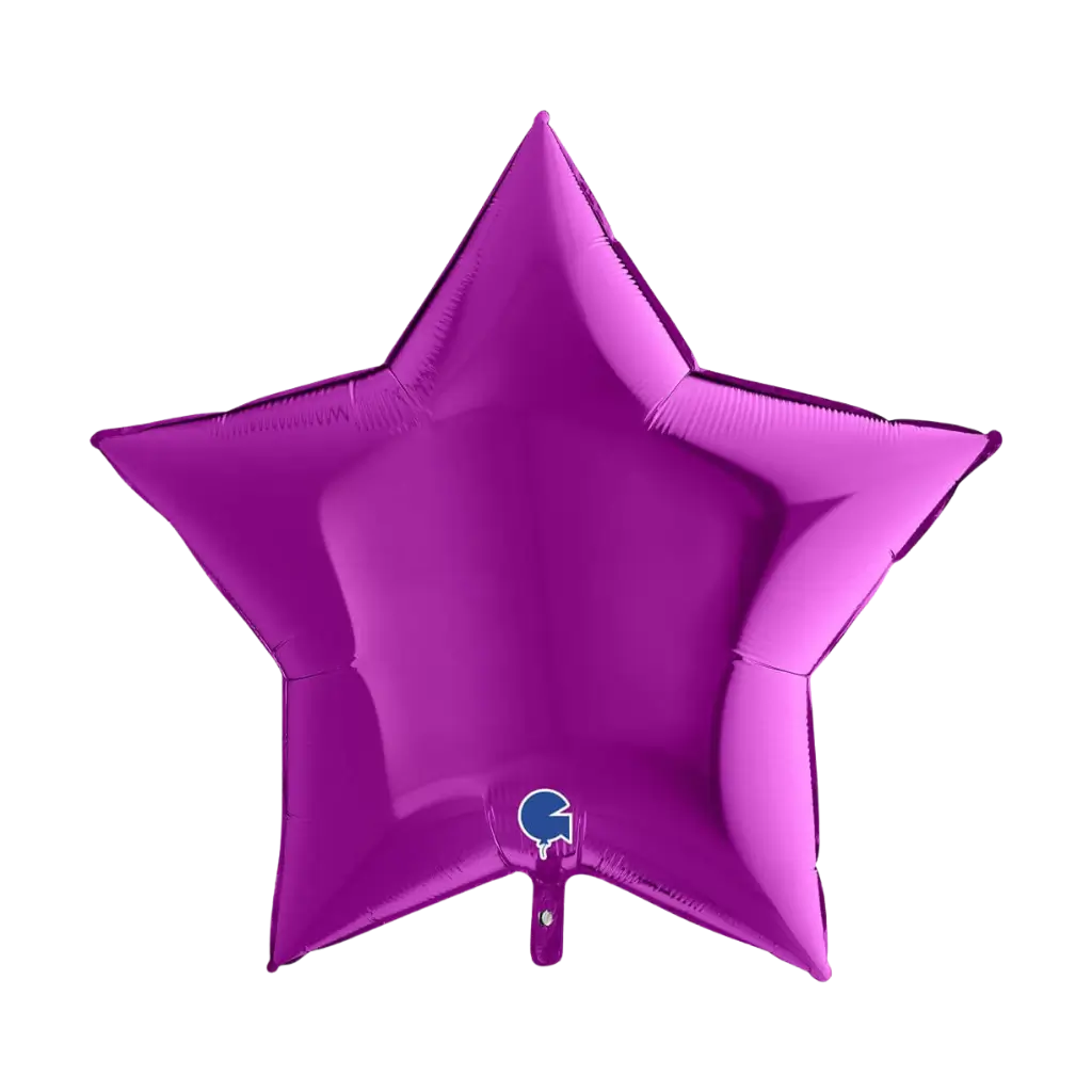 91cm Violetter Stern-Ballon aus Metall