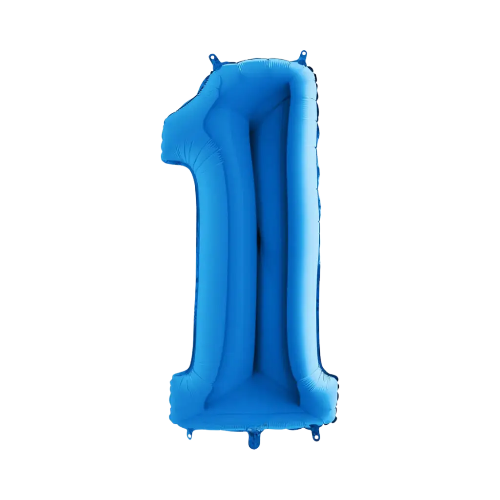 Jubiläumsballon Nummer 1 Blau 102cm