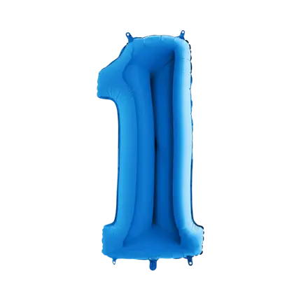 Jubiläumsballon Nummer 1 Blau 102cm