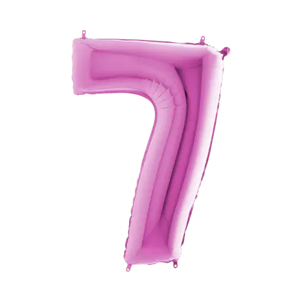 Jubiläumsballon Nummer 7 Rosa 102cm