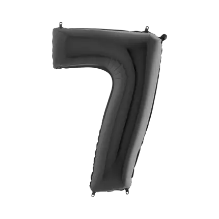 Jubiläumsballon Nummer 7 Schwarz 102cm