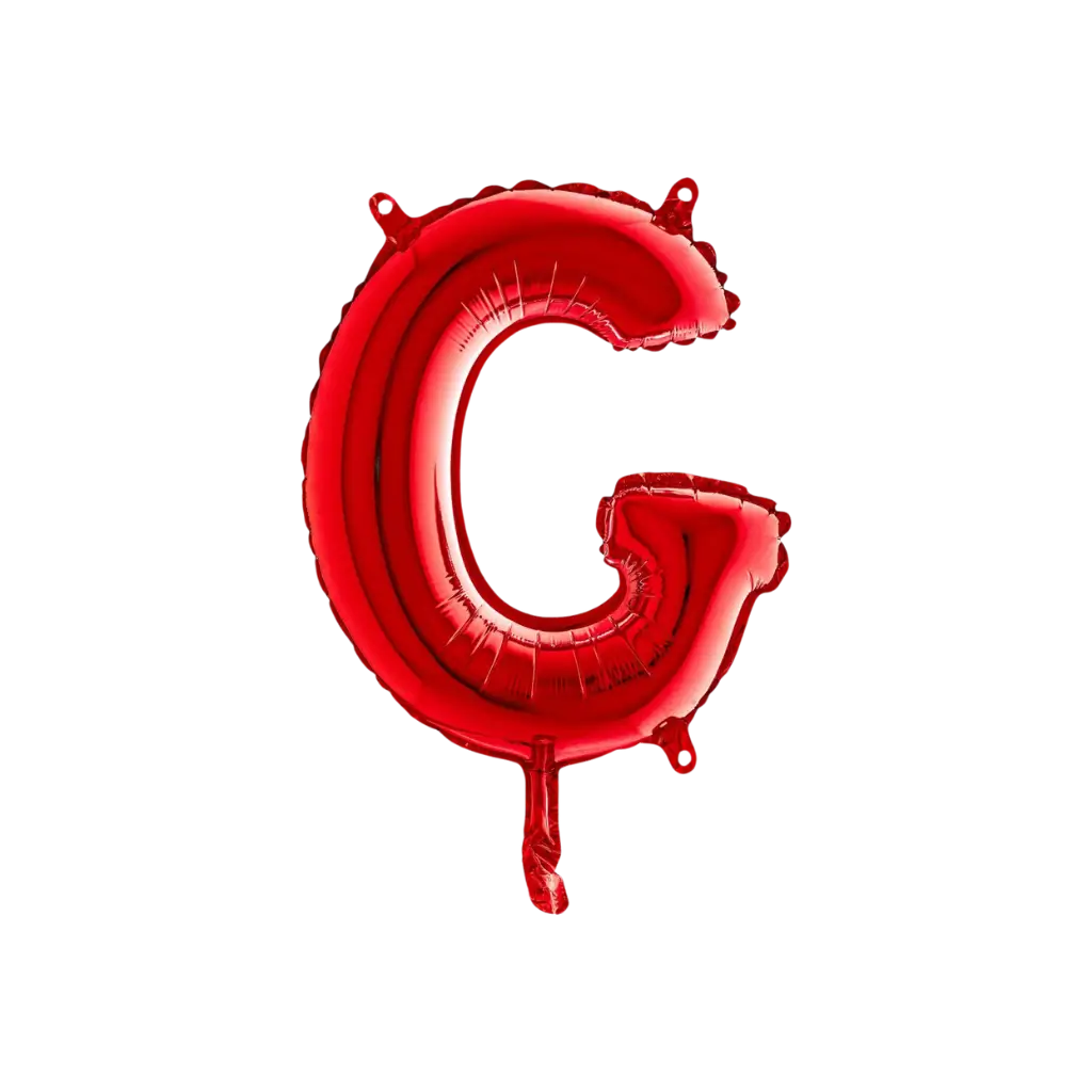 Aluminium-Ballonbuchstabe G Rot 36cm