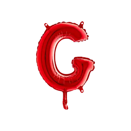 Aluminium-Ballonbuchstabe G Rot 36cm
