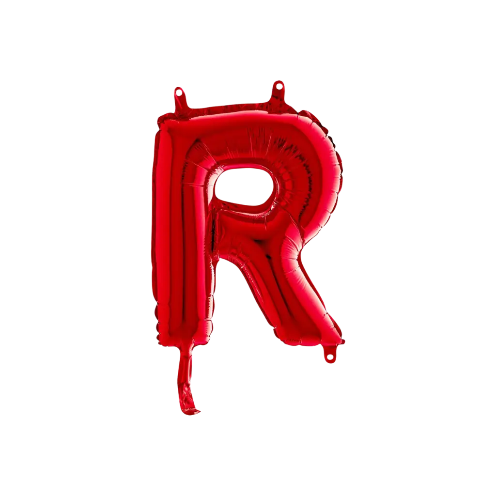 Aluminium-Ballonbuchstabe R Rot 36cm