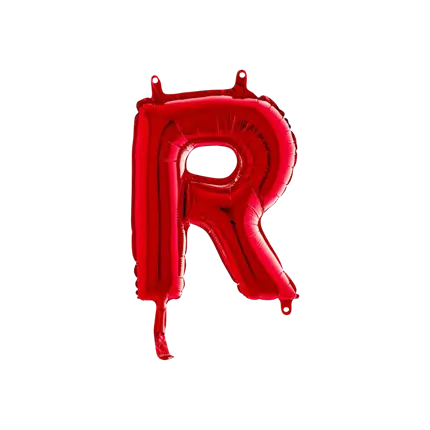 Aluminium-Ballonbuchstabe R Rot 36cm