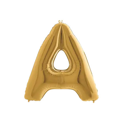 Aluminium-Ballonbuchstabe A Gold 102cm