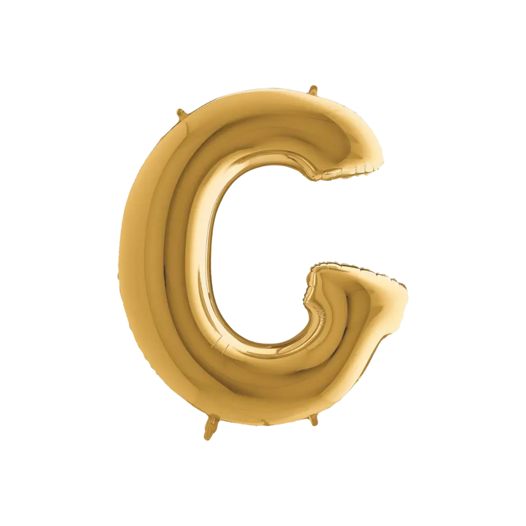 Ballon Aluminium Buchstabe G Gold 102cm