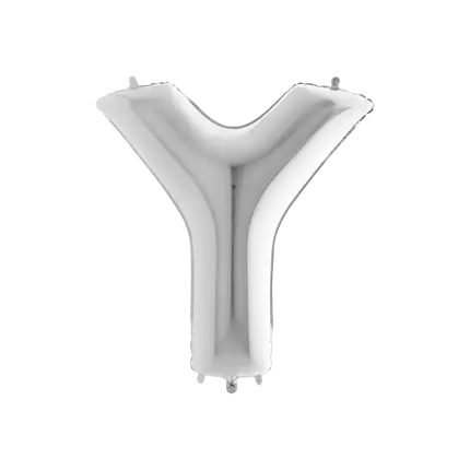 Aluminium Ballon Buchstabe Y Silber 102cm