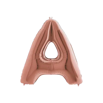 Aluminium-Ballonbuchstabe A Roségold 102cm