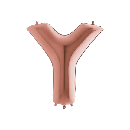 Aluminium-Ballonbuchstabe Y Rosa Gold 102cm