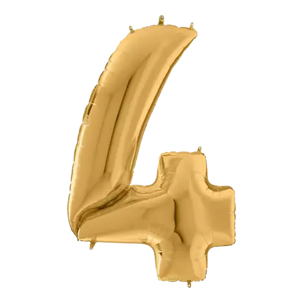 Jubiläumsballon Riese Nummer 4 Gold 163cm
