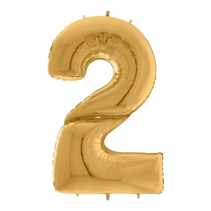 Jubiläumsballon Riese Nummer 2 Gold 163cm