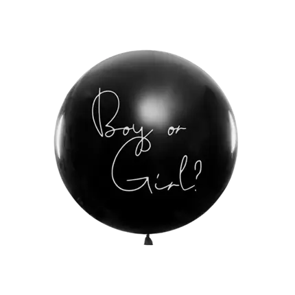 Konfetti-Ballons enthüllen das Geschlecht des Jungen