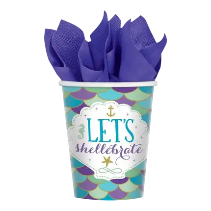 Let's Shellebrate Mermaid Paper Cup (8er-Set)
