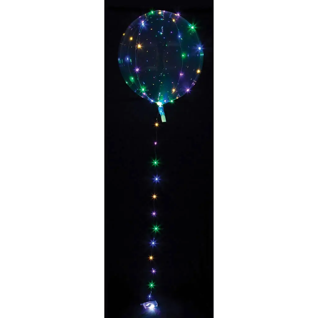 Transparenter mehrfarbiger LED-Ballon ø40cm