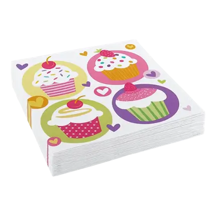 Cupcake-Design-Papierhandtuch (20er-Set)