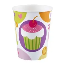 Jubiläums-Cupcake-Becher 25cl (8er-Satz)