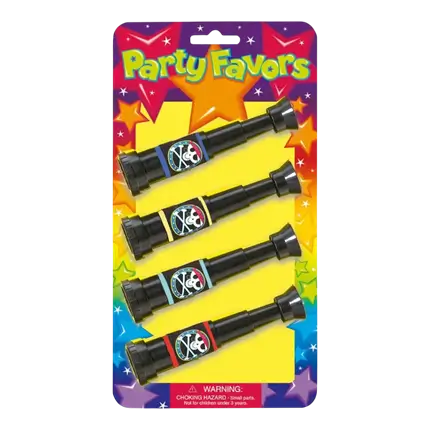 Piratenteleskop aus Kunststoff (4er-Satz)