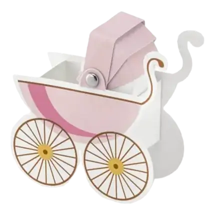 Es ist ein Papier-Kinderwagenkasten für Mädchen (10 Stück)