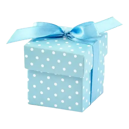 Es ist eine Boy-Schachtel mit Polka-Punkten (10 Stück),