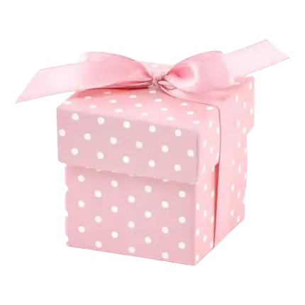 Es handelt sich um eine Mädchen-Polka-Punkt-Papierbox (10 Stück),