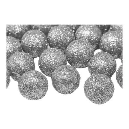 Dekoration Silber-Glitterkugel ø2cm(25 Stück)