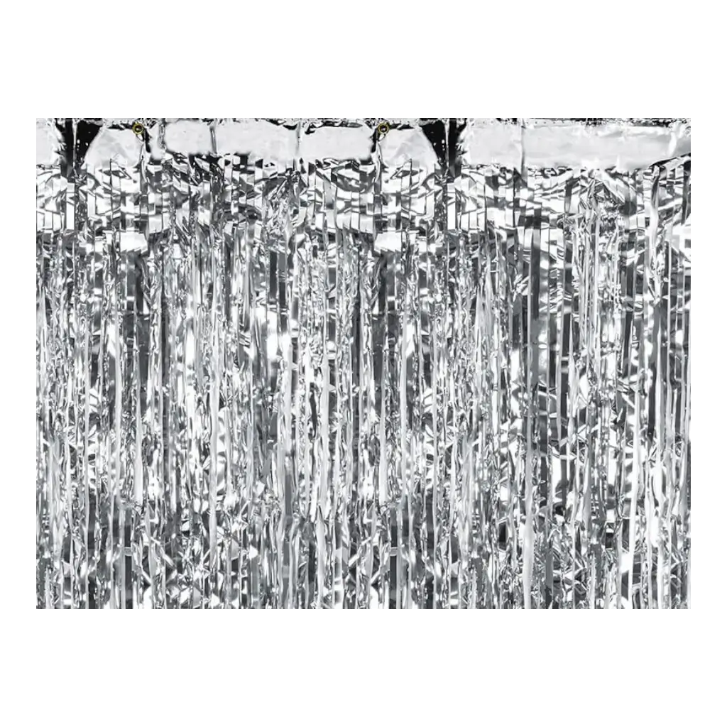 Silber-Glittervorhang 90x250cm