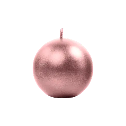 Runde Kerze metallisch Rose Gold ø 8cm