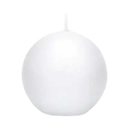 Runde Kerze weiß matt ø 8cm