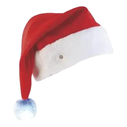 LUXURY Weihnachtshut mit leuchtendem Pompon