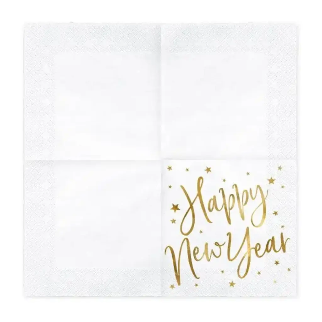 Frohes neues Jahr Papierhandtuch (20 Stück)