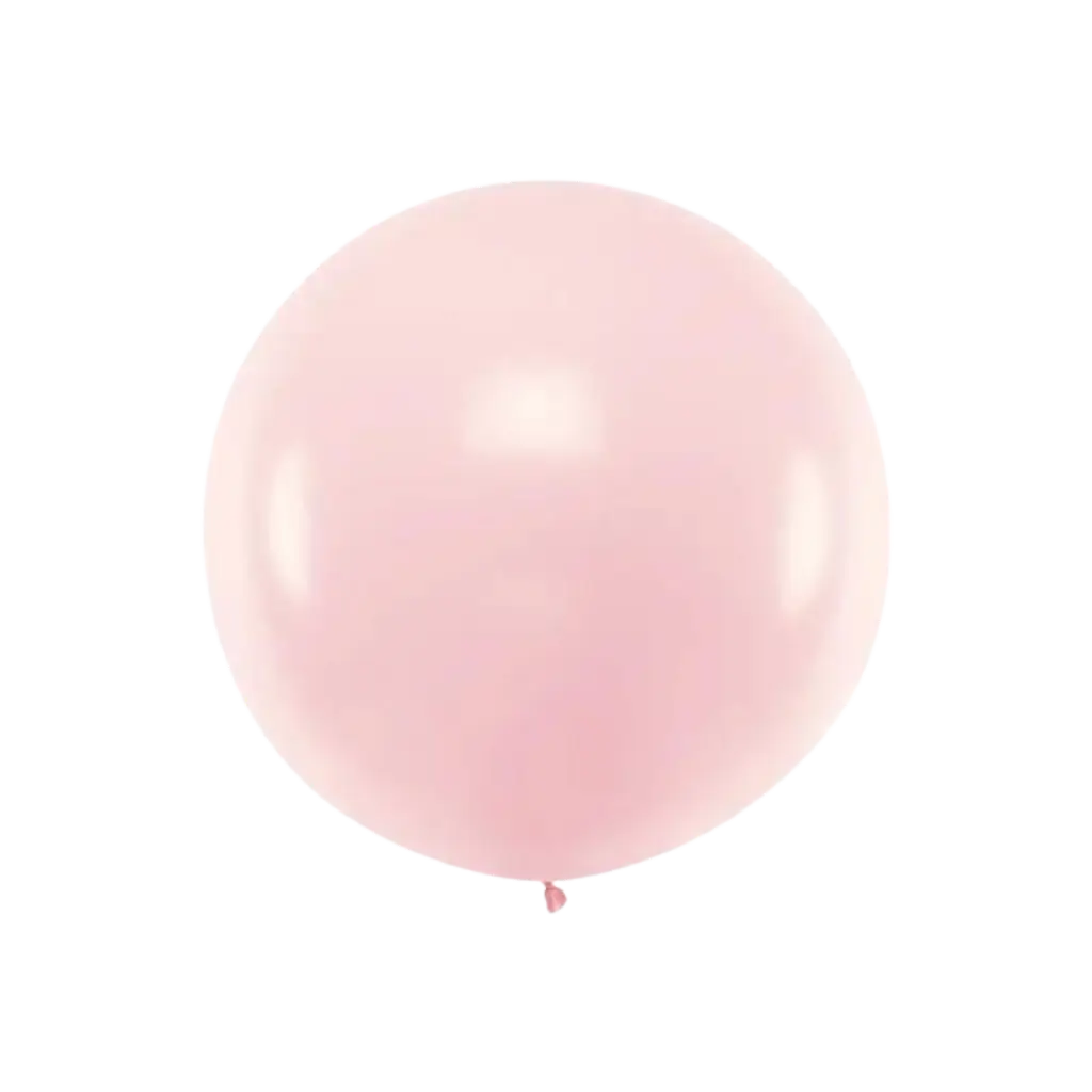 Riesiger runder hellrosa Pastell-Ballon ø100cm
